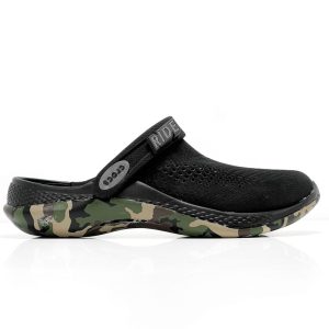 صندل کراکس مشکی با کفی ارتشی 360